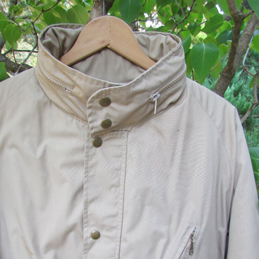 MEN'S BARN JACKET, 44, WARM ZERO KING COAT, LAMBSWOOL LINING, HOOD, ZIP + SNAP